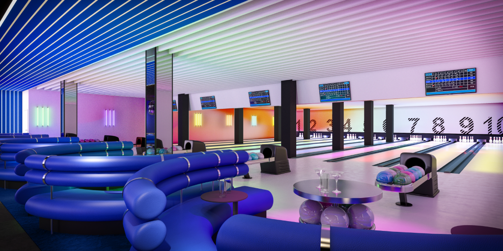 Die Bowlingbahn im atoll München